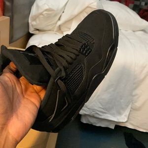Jordan 4’s black cats size 9 worn one time.